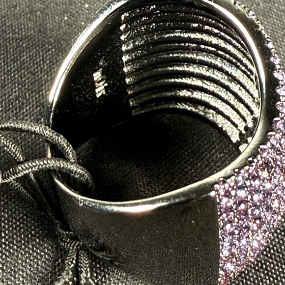 nOir Jewelry Purple Rhinestone Ring Size 8 - Picture 6 of 6
